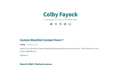 Desktop Screenshot of colbyfayock.com